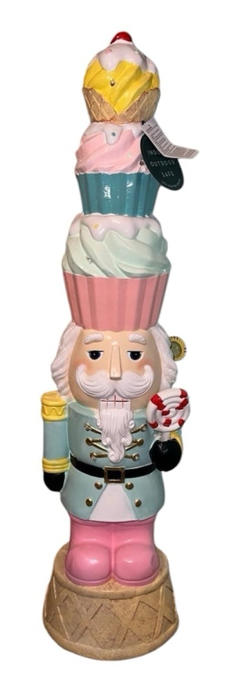 Brand New 2024 36” LED Christmas Cupcake Nutcracker Greeter So beautiful! HTF