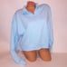 Victoria Secret Sweater XL Light Blue Solid Pullover Fleece 1/2 Zip Long Sleeve