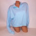 Victoria Secret Sweater XL Light Blue Solid Pullover Fleece 1/2 Zip Long Sleeve