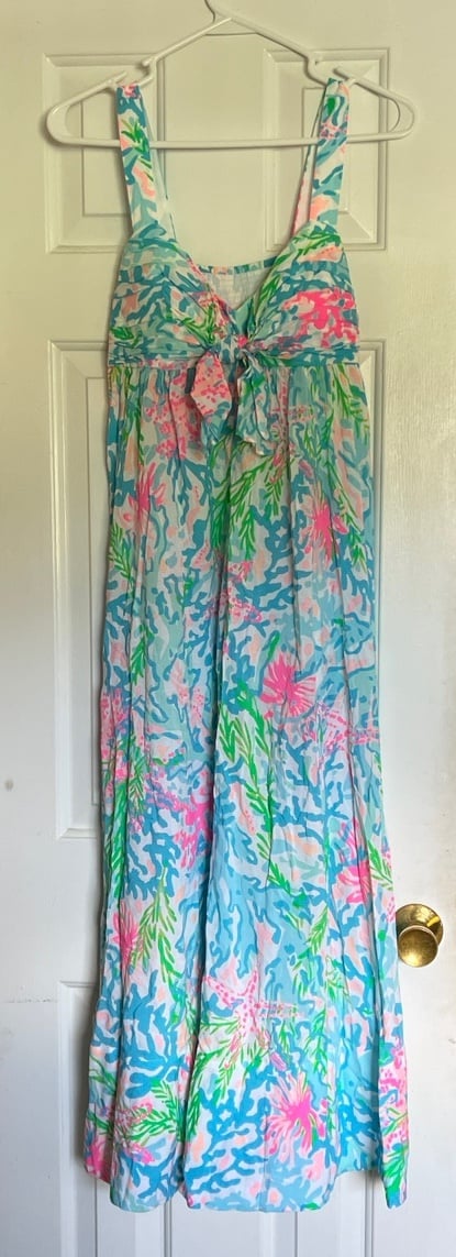 Lilly Pulitzer Sabrinah Midi Dress Coral Bay 00