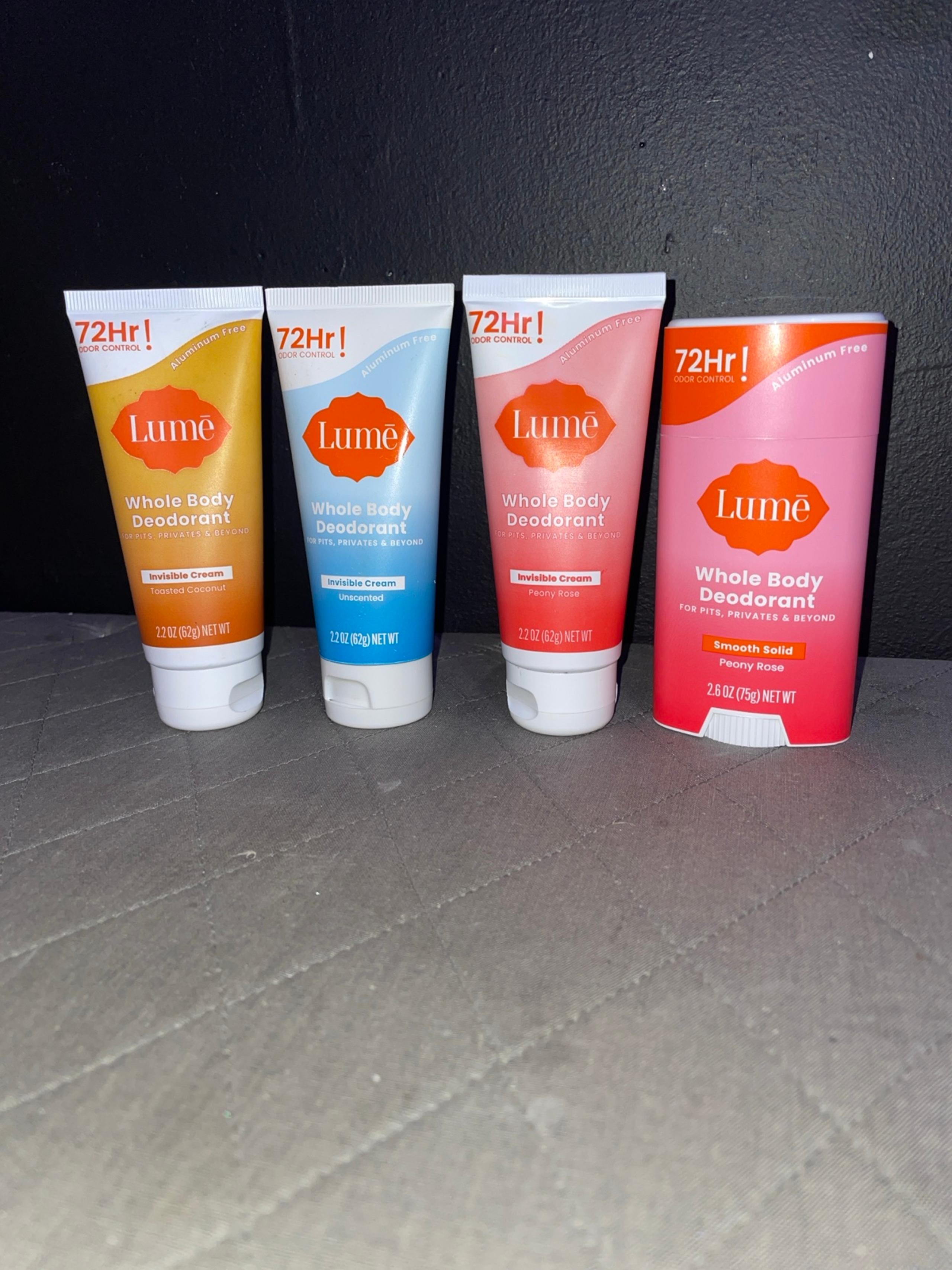 Lume whole Body Drodorant Lot of 4