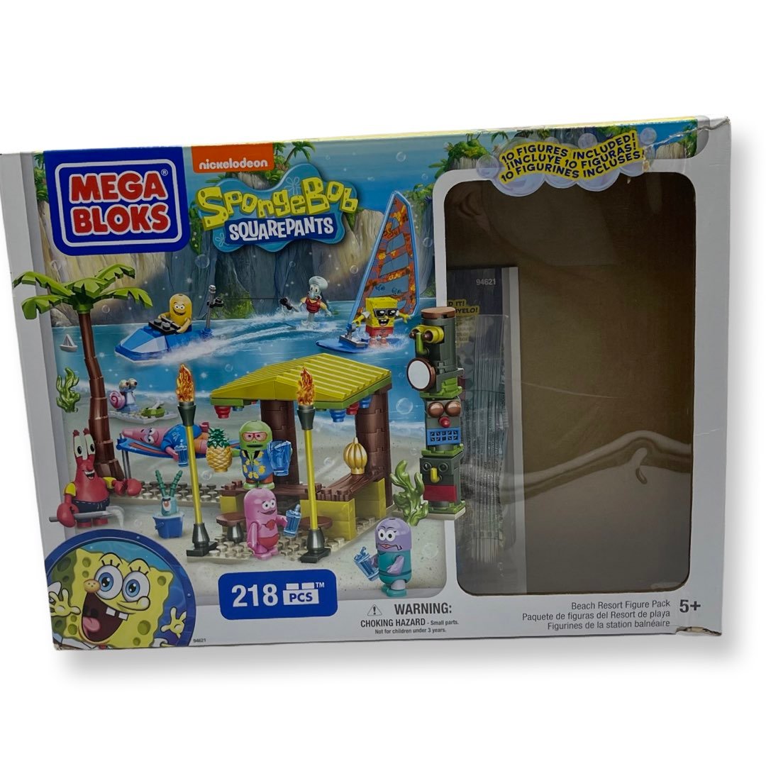 MEGA BLOKS SPONGEBOB SQUAREPANTS BEACH RESORT FIGURE PACK READ