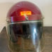 Vintage 1970s Era Hustler 200 Motorcycle Helmet Burgundy W/ Face Shield FOR DIS