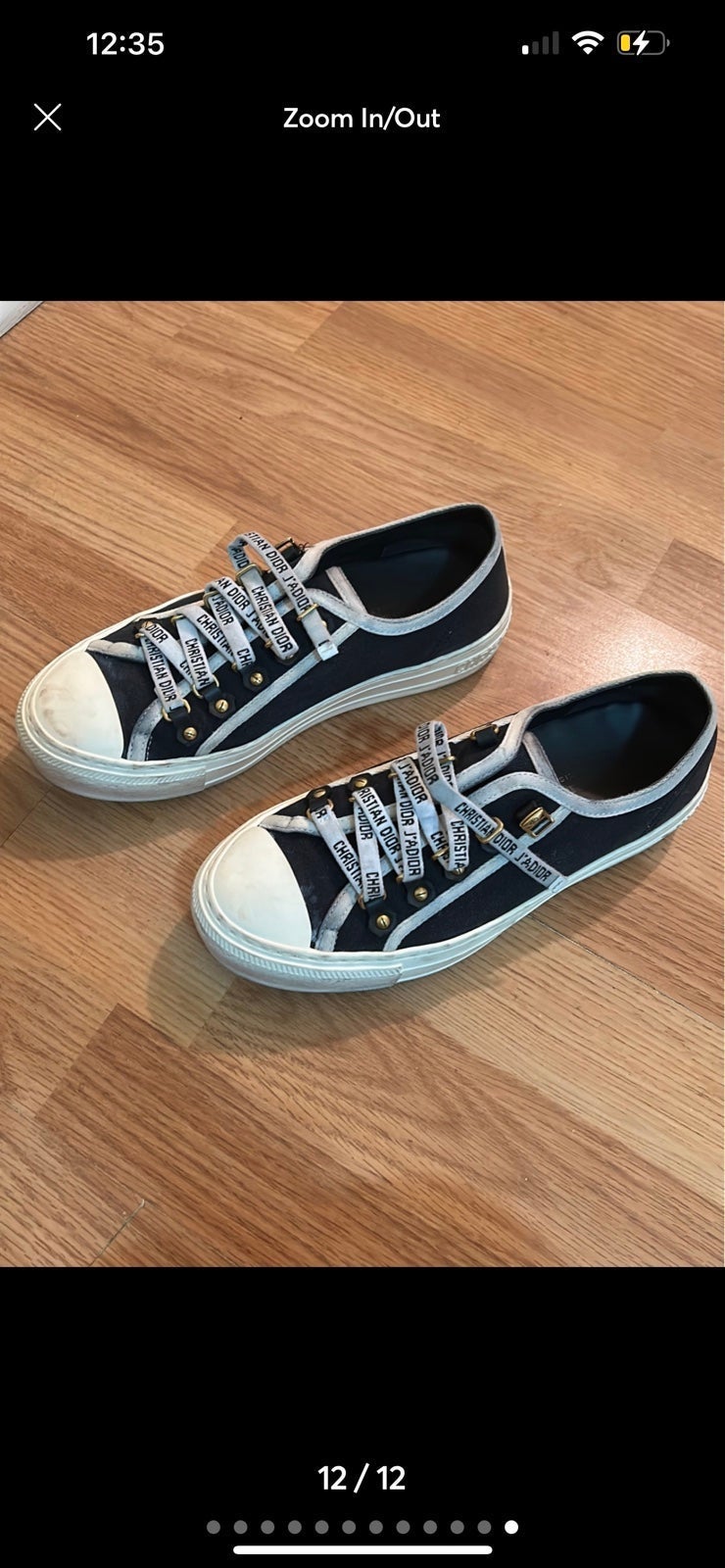 Authentic Christian Dior designer sneakers 7.5 good condition