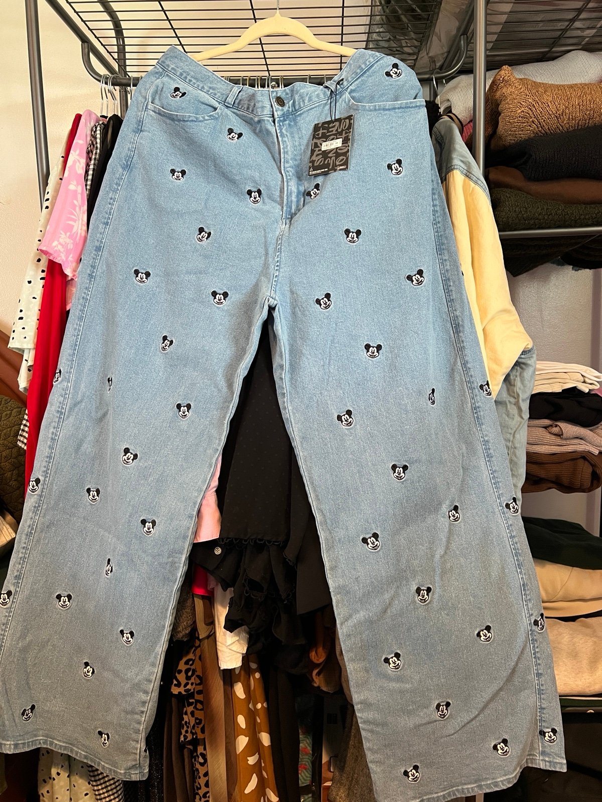 Cakeworthy Disney Mickey Mouse Embroidered Jeans SIZE 38