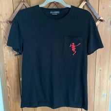Alexander McQueen unisex dancing skeleton black tee