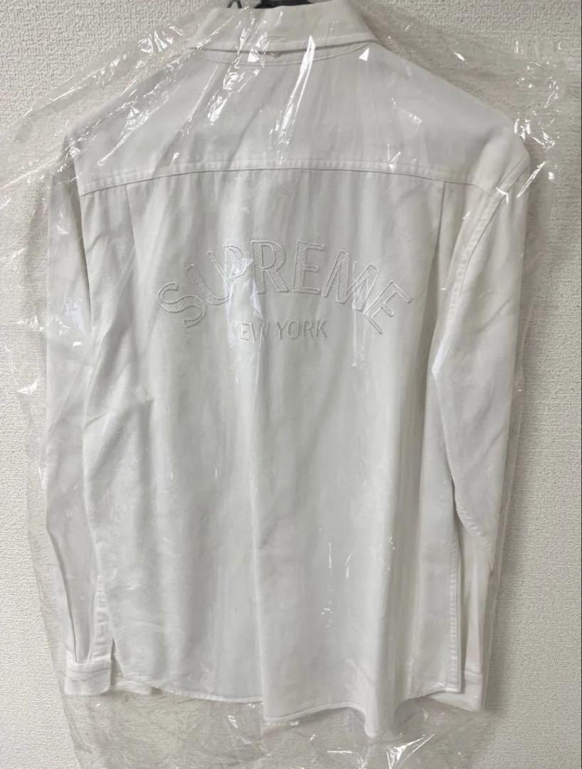 Supreme Arc Logo Denim Shirt White