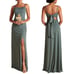 Birdy Grey Bridesmaid Dress Green Crepe Sea Glass Benny Prom Lined Large NWT