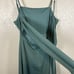 Birdy Grey Bridesmaid Dress Green Crepe Sea Glass Benny Prom Lined Large NWT