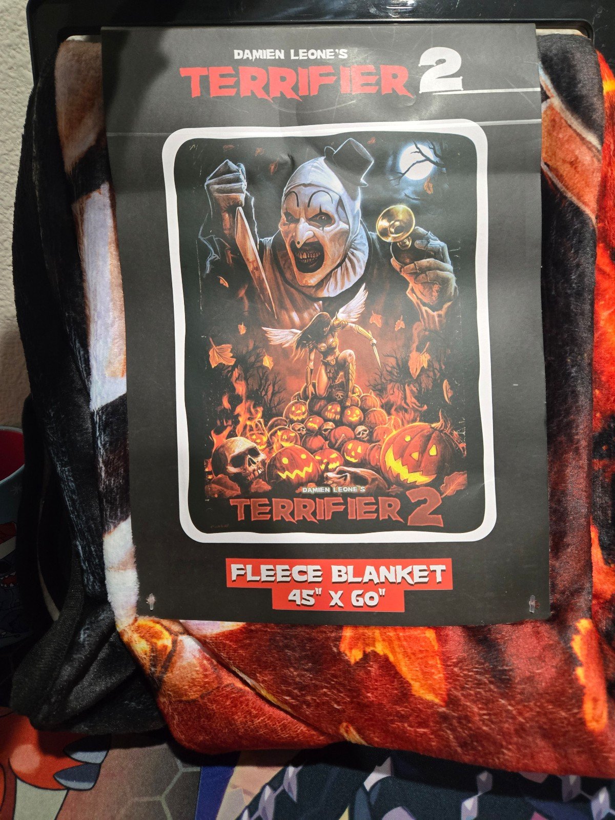 Terrifier art the clown fleece blanket
