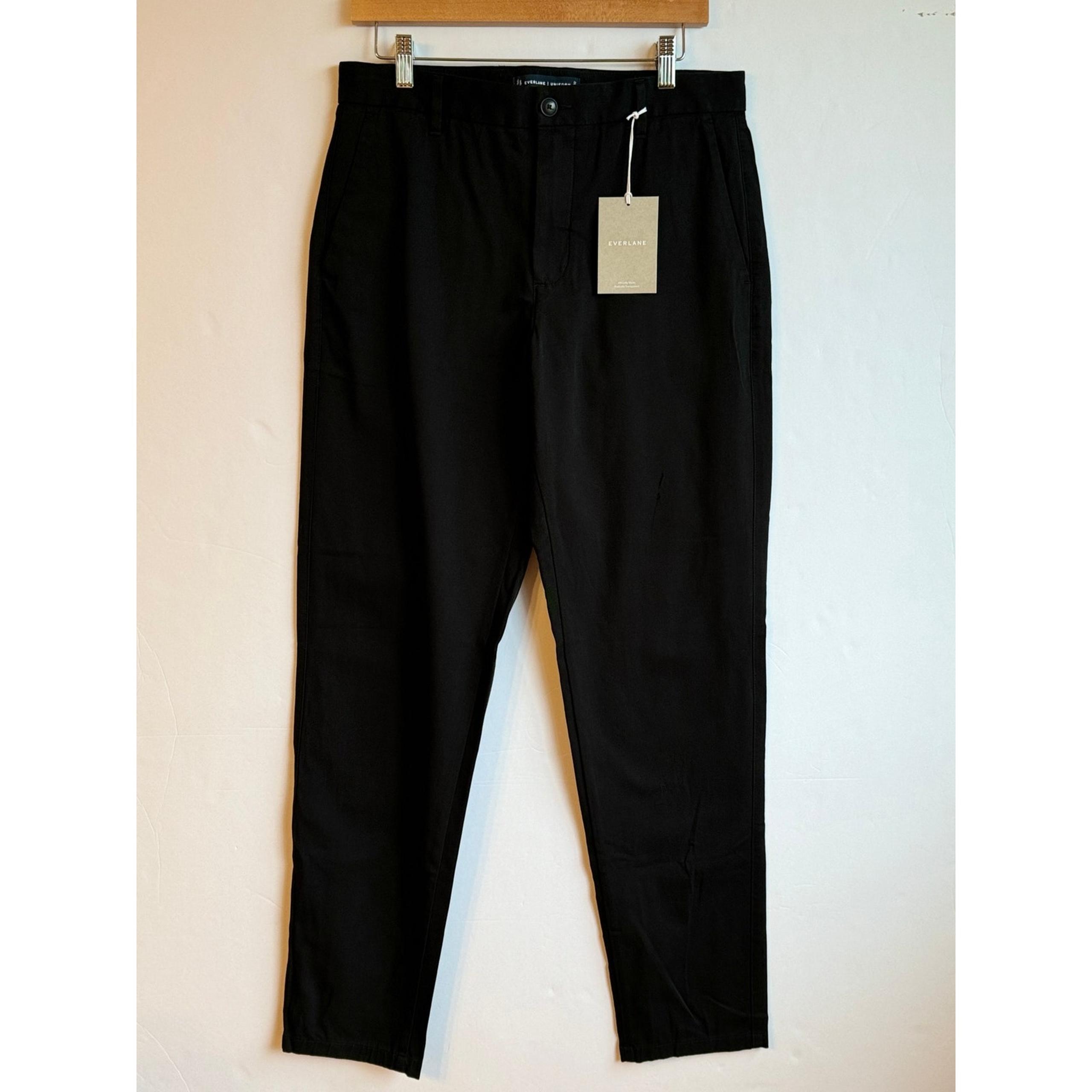Everlane 32X32 The Performance Straight Chino Mens Black Minimalist Stretch