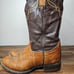 Vintage Tony Lama Mens Tan Shrunken Shoulder 2023 Size 8 D
