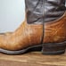 Vintage Tony Lama Mens Tan Shrunken Shoulder 2023 Size 8 D