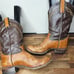 Vintage Tony Lama Mens Tan Shrunken Shoulder 2023 Size 8 D