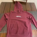 Supreme Box Logo Hooded Sweatshirt burgandy