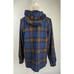 Pendleton Plaid Wool Zip Up Hoodie Women's Size Large Blue Pockets