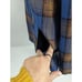 Pendleton Plaid Wool Zip Up Hoodie Women's Size Large Blue Pockets