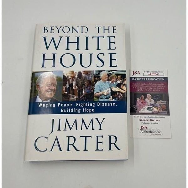 President Jimmy Carter Signed Book Beyond The White House HC DJ 1st JSA Read