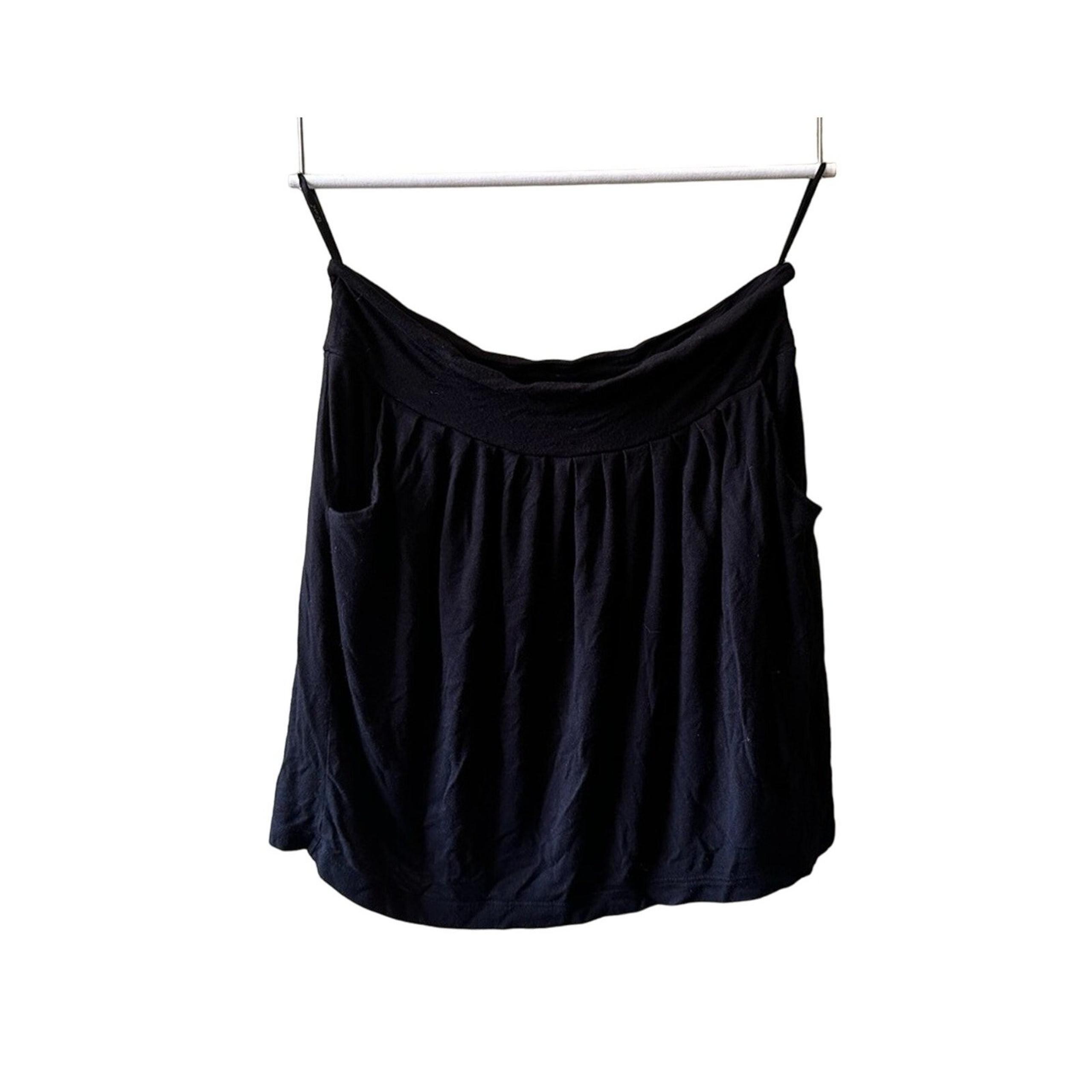 Papaya Stretchy Pocket Skirt Size Medium Black Comfy Stretchy