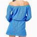 Lilly Pulitzer Lana Off Shoulder Romper Skort Blue Lace Women’s XXS