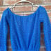 Lilly Pulitzer Lana Off Shoulder Romper Skort Blue Lace Women’s XXS