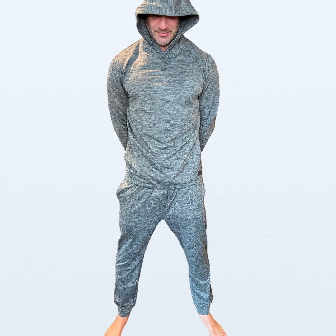 NWT Abercrombie & Fitch Airknit Jogger Suit in Heather Green, Men’s Size XL