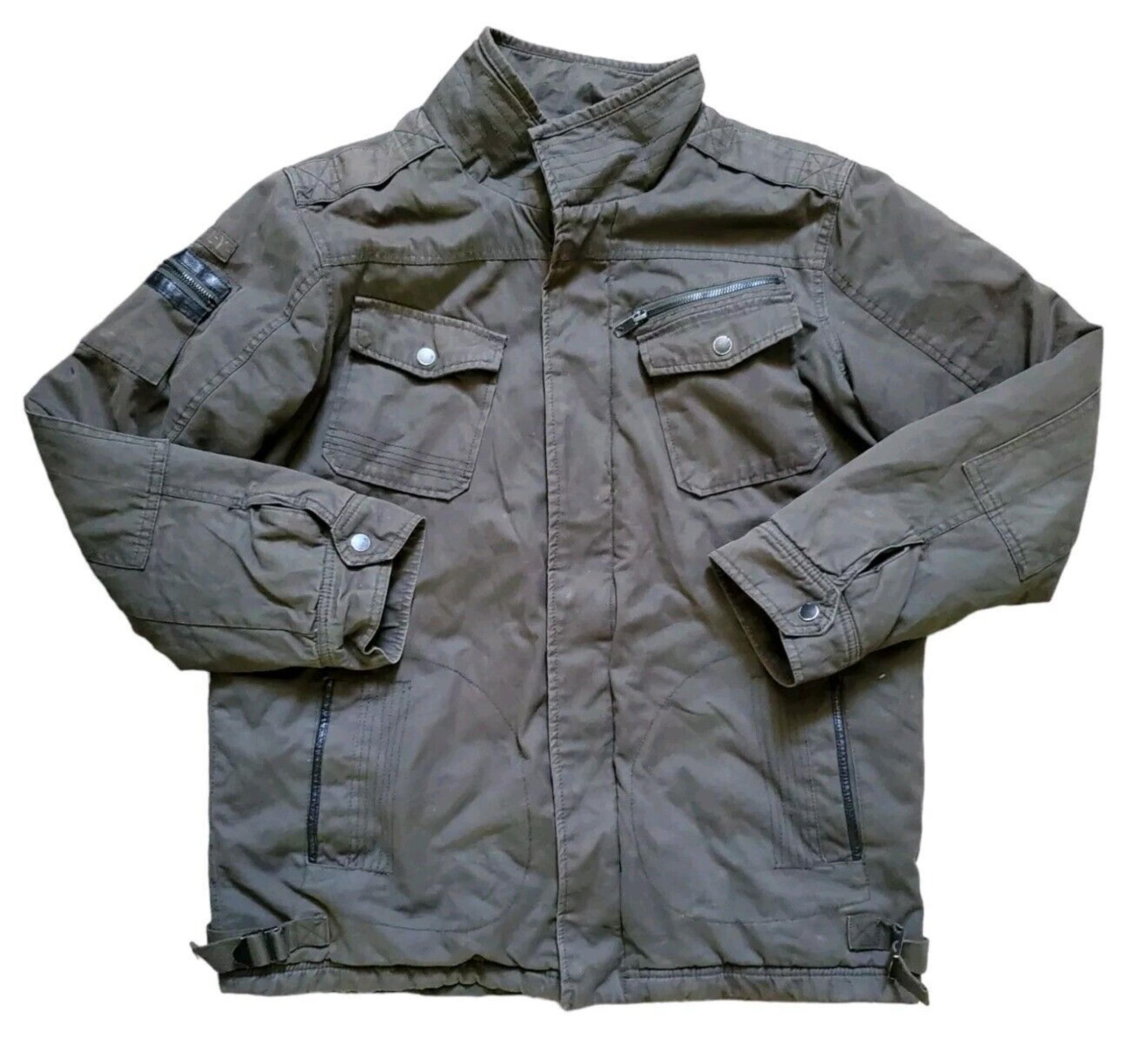 Hurley Heavy Duty Bombshell Jacket Coat Men Medium Insulated Full Zip Green
