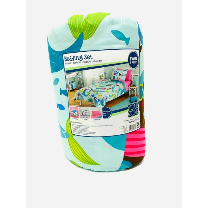 YourZone Blue&Pink Mermaid Bed in a Bag #2316-U6354-Row 4-M17