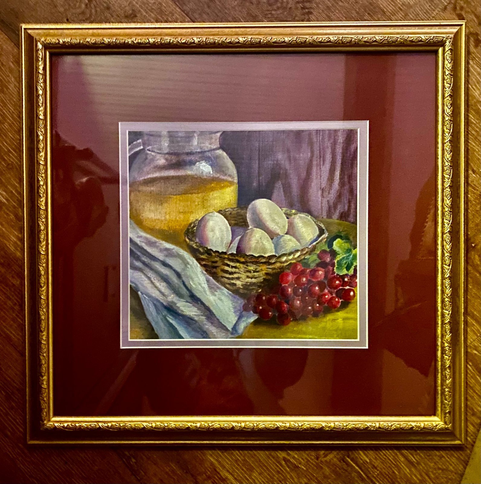 Large Original Signed Framed Impressionist CountryKitchen Still Life Oil Panting