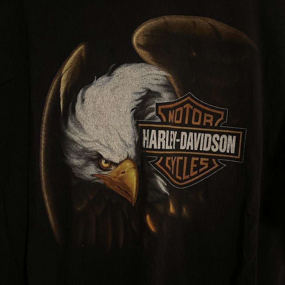 Vintage Harley Davidson Eagle T Shirt 2XL Festus MISSOURI SURDYKE '05 Holoubek