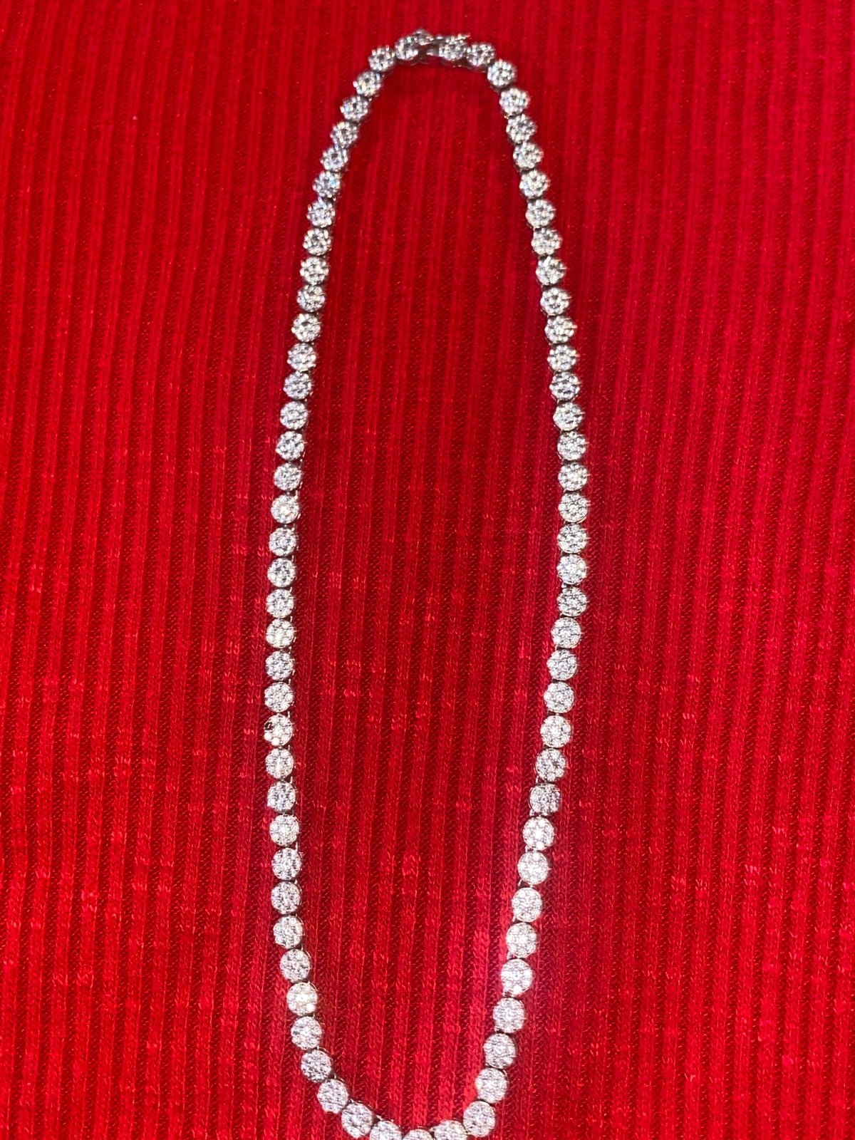 925 sterling silver Necklace with circles and diamonds