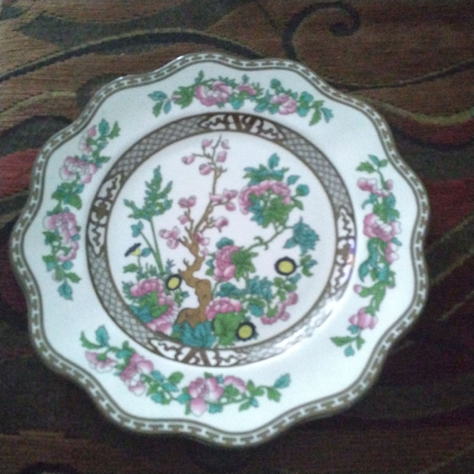 VTG 10.5 Coalport England Indian Tree Scalloped Serving Plate