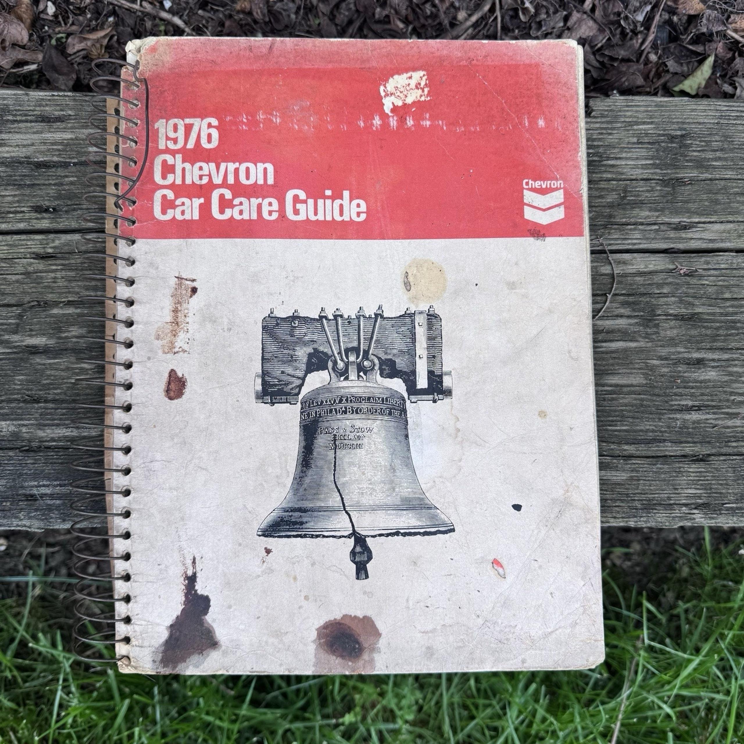 1976 Chevron Car Care Guide Shop Service Manual Spiral Book