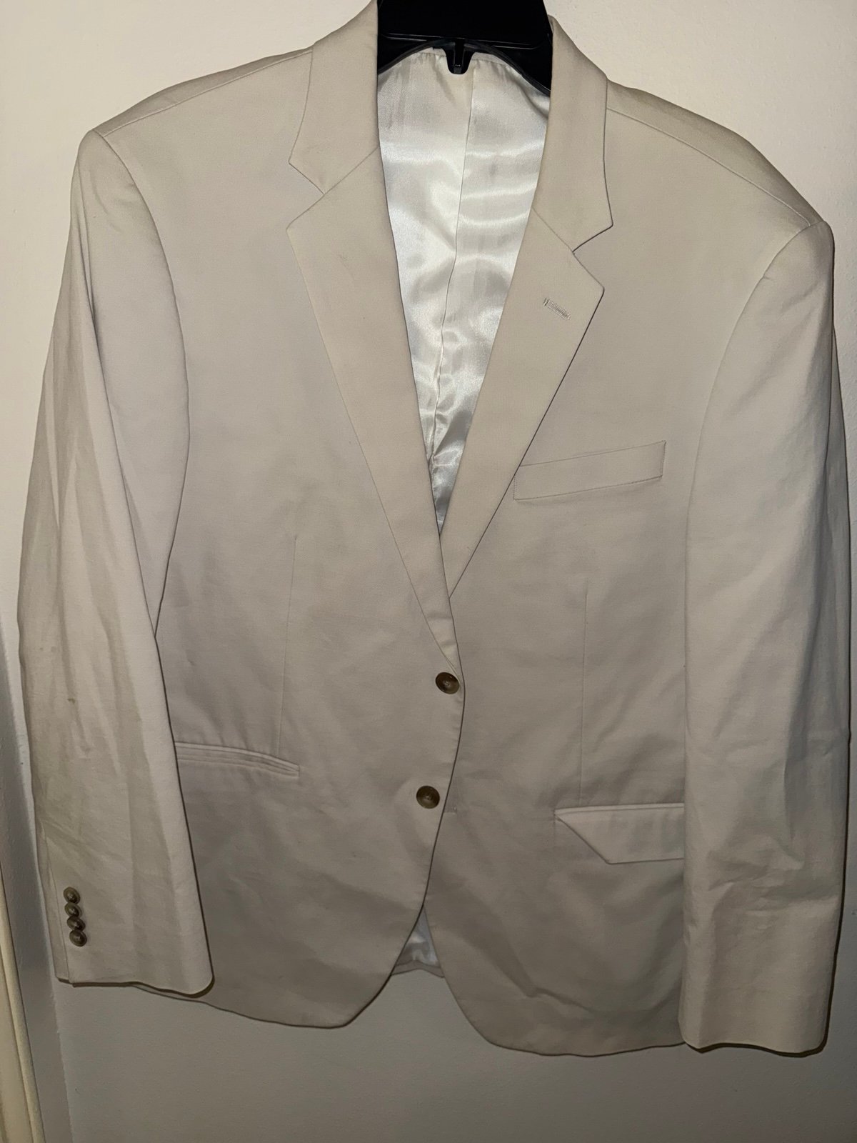 Kenneth Cole Men's White Blazer Coat Jacket sz 42S
