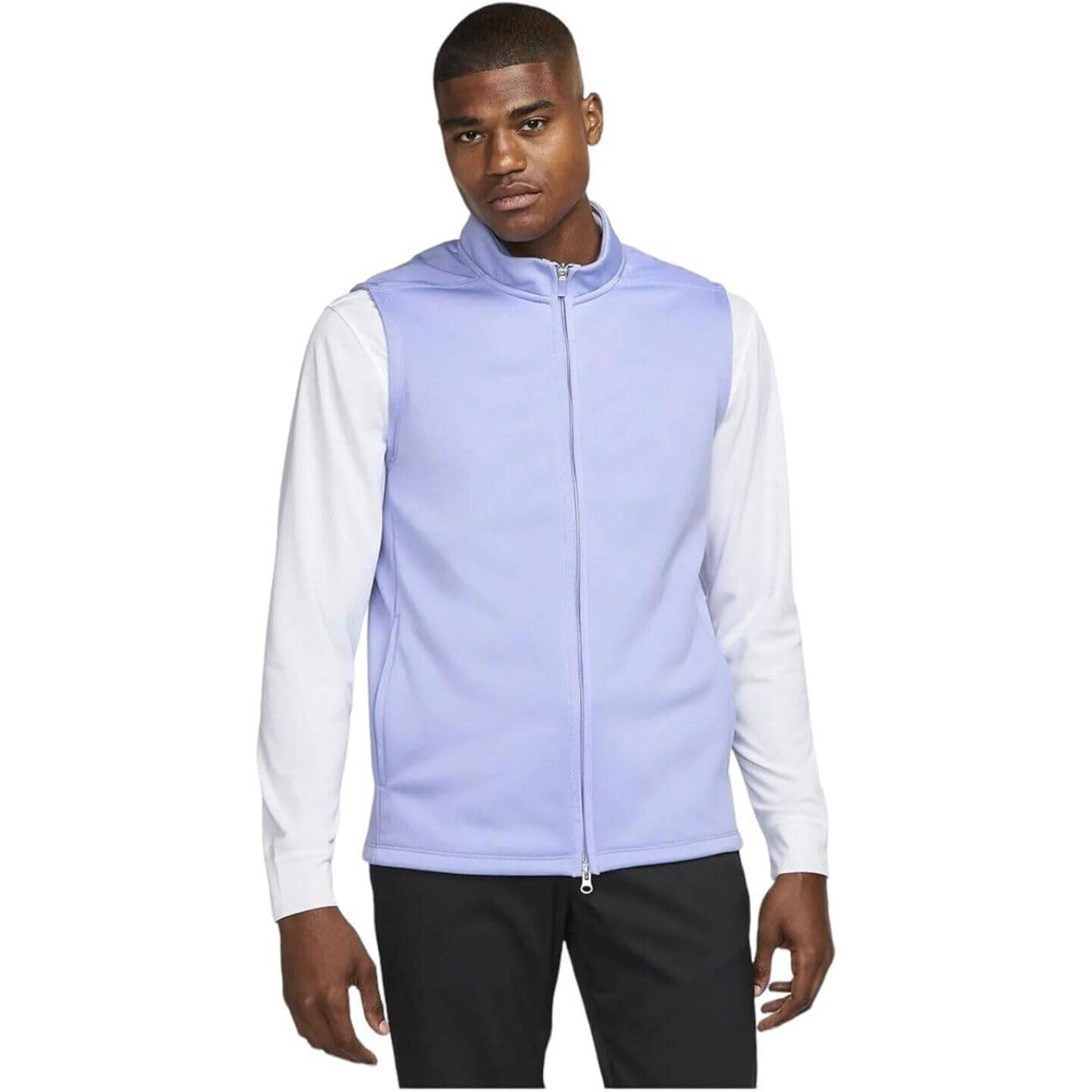 Nike Men's Therma-FIT Victory Full Zip Golf Gilet Vest (Light Purple) - Medium