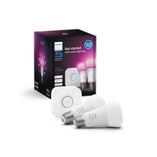 BRAND NEW Phillips Hue Starter Kit (Bridge & 2 Color Bulbs) 75 Watts 1100 Lumens
