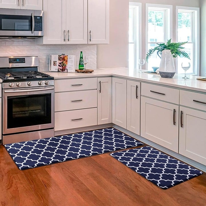 Kitchen Mat [2 PCS] Cushioned Anti-Fatigue Area Rug Sets, Waterproof Non-Slip