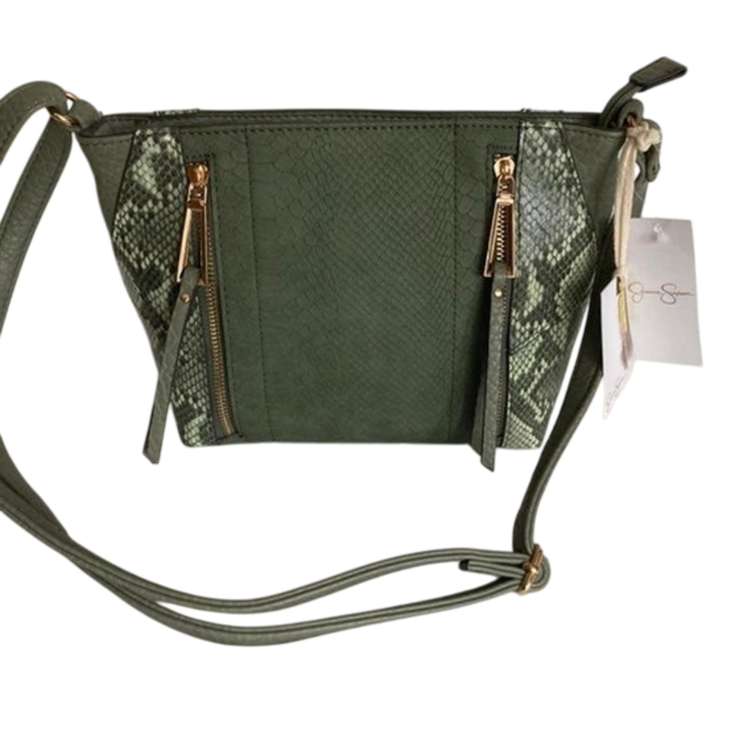 Brand New Jessica Simpson Crossbody Purse Bag Faux Snakeskin Textured
