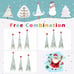 Set of 3 Tower Shaped Christmas Trees (3ft/3.5ft/4ft) Artificial Xmas Metal