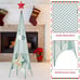 Set of 3 Tower Shaped Christmas Trees (3ft/3.5ft/4ft) Artificial Xmas Metal