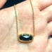 Kendra Scott Elisa Necklace Black Glass Gold Chain