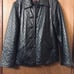 Siena Women's Black Leather Quilted Button Up Jacket Size 14