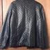 Siena Women's Black Leather Quilted Button Up Jacket Size 14