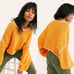 Free People Bardot cropped sweater