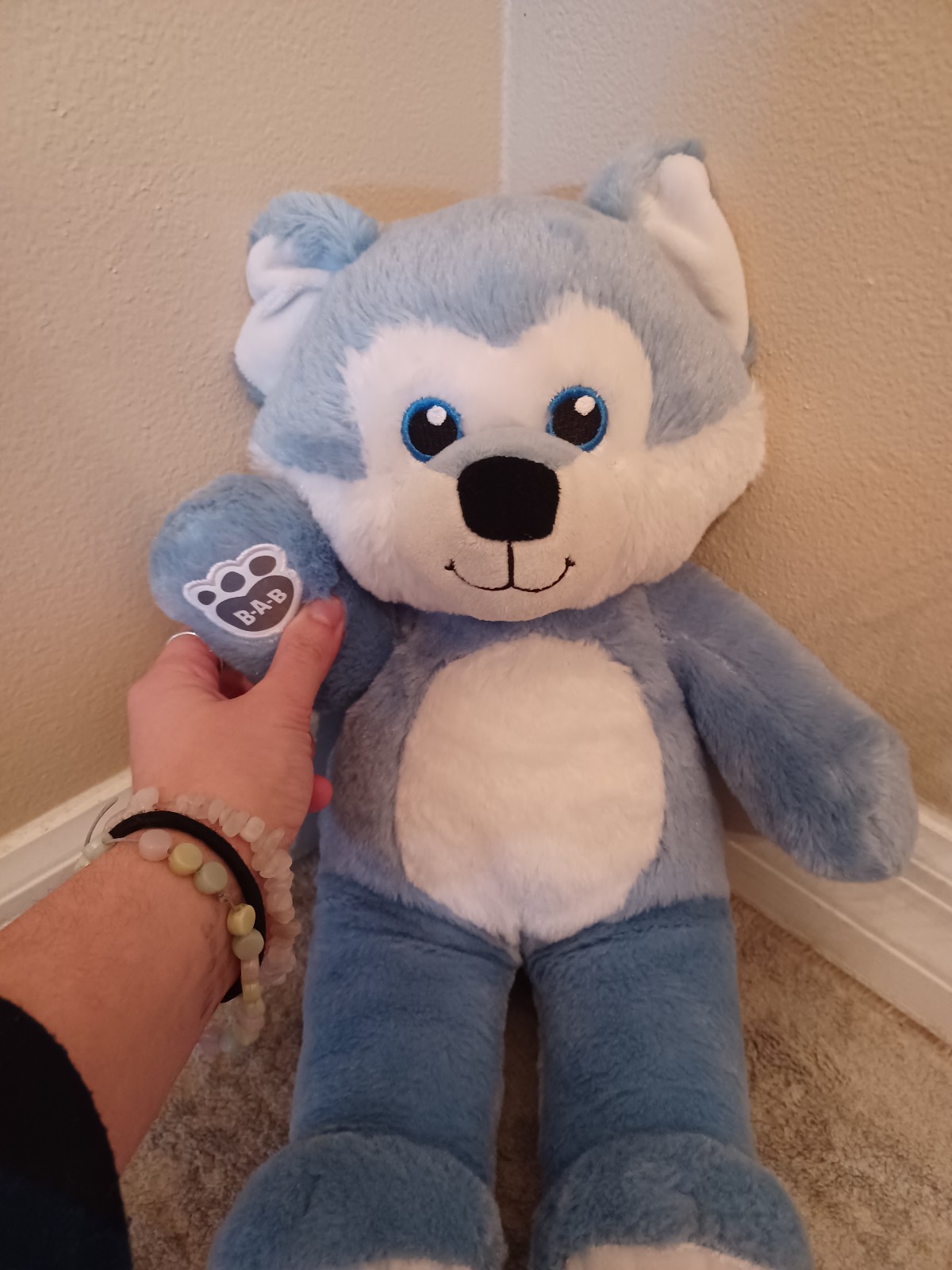 Build a bear blue husky wolf