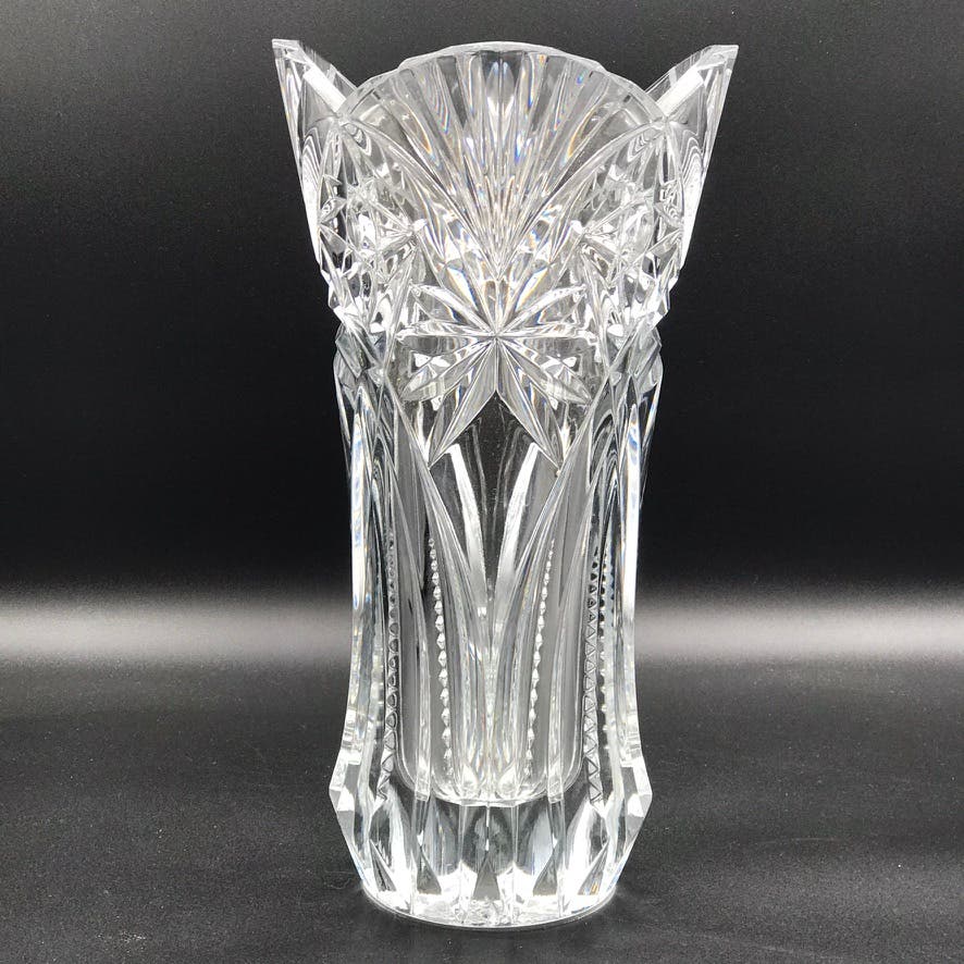 JG Durand Cristal D'Arques 11 3/4 Crystal Vase Vincennes Pattern Made in France