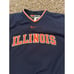 Vintage Nike Illinois Windbreaker Pullover Center Swoosh Logo Navy Size XL