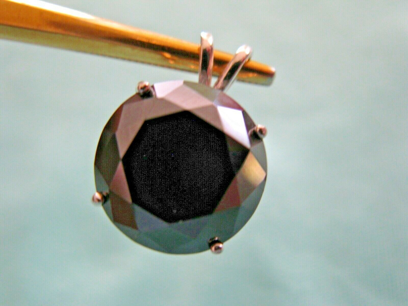 6.06ct 100% REAL NATURAL BLACK DIAMOND NECKLACE,CERTI FICATE,FREE DIAMOND TESTER