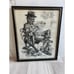 Jim Daly Original Framed Sketch | Vintage Artwork | Racing Scene | 20 x 15