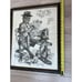 Jim Daly Original Framed Sketch | Vintage Artwork | Racing Scene | 20 x 15